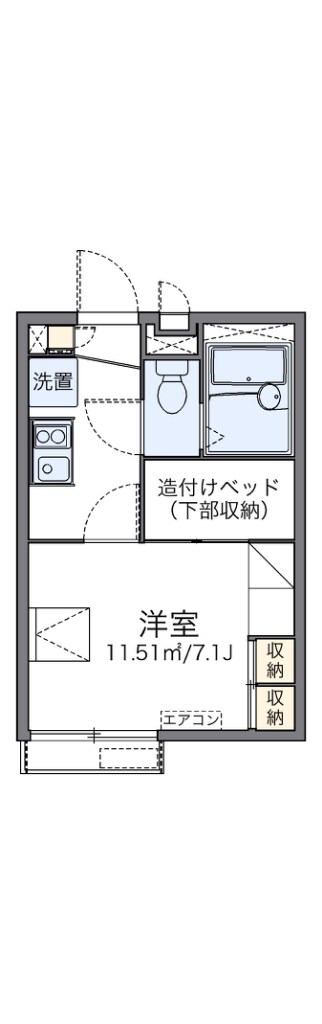 レオパレスＥＦＦＯＲＴIIの物件間取画像