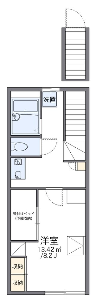 レオパレスさちＢの物件間取画像