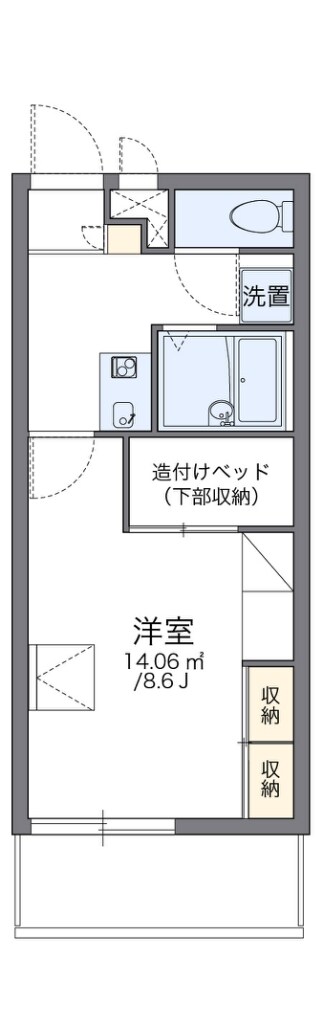 レオパレスプロスペラーＫＯＫＡＤＯの物件間取画像