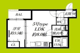 D porta Trapaの物件間取画像