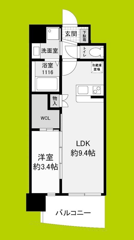 セレニテ江坂ミラクの物件間取画像