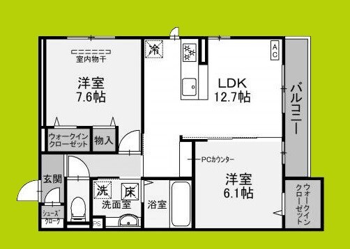 D-room北花田の物件間取画像