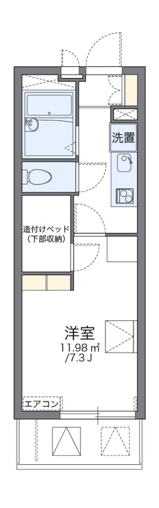 新石切駅 徒歩17分 2階の物件間取画像