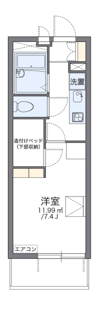 レオパレス生野IIIの物件間取画像