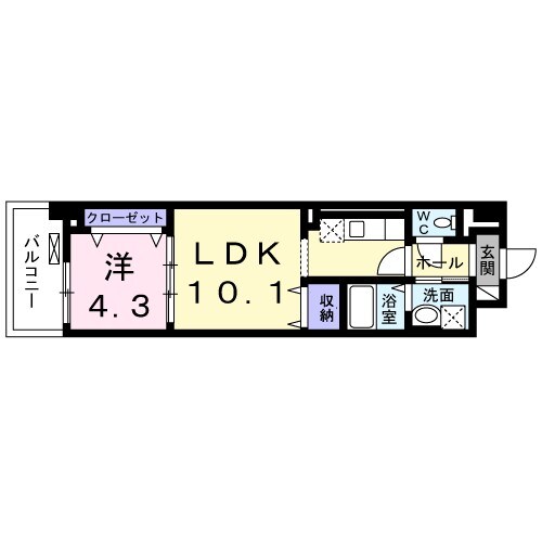 豊川駅 バス10分  宿河原下車：停歩2分 4階の物件間取画像