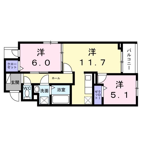 オルテンシアの物件間取画像