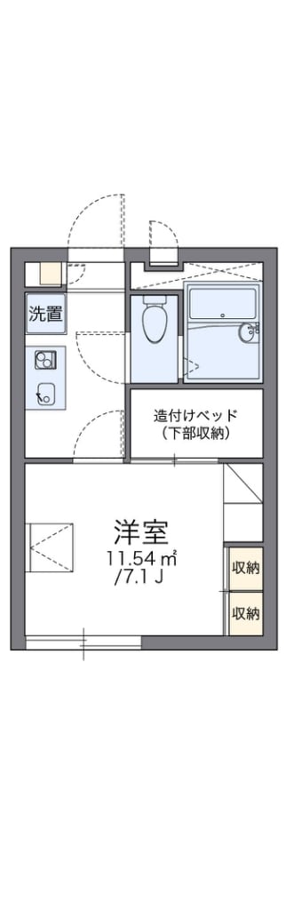 レオパレスみくりやの物件間取画像