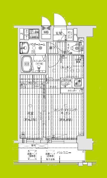 プレサンス鶴橋トレヴィエの物件間取画像