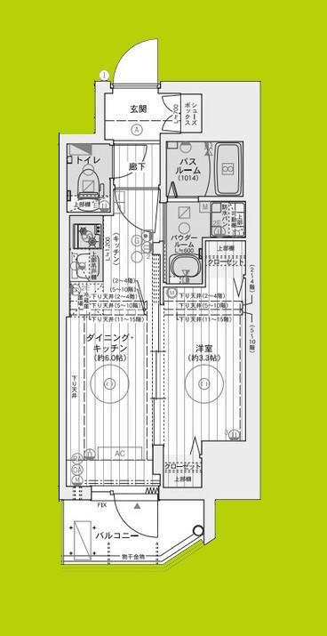 エステムコート大阪グラビティの物件間取画像