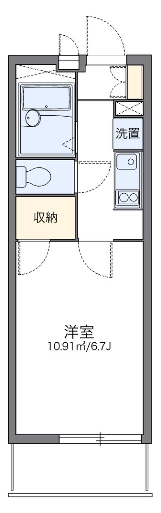 レオパレスヴィラ曽根Ｃの物件間取画像