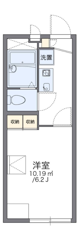 レオパレスクレール上野芝向ヶ丘の物件間取画像