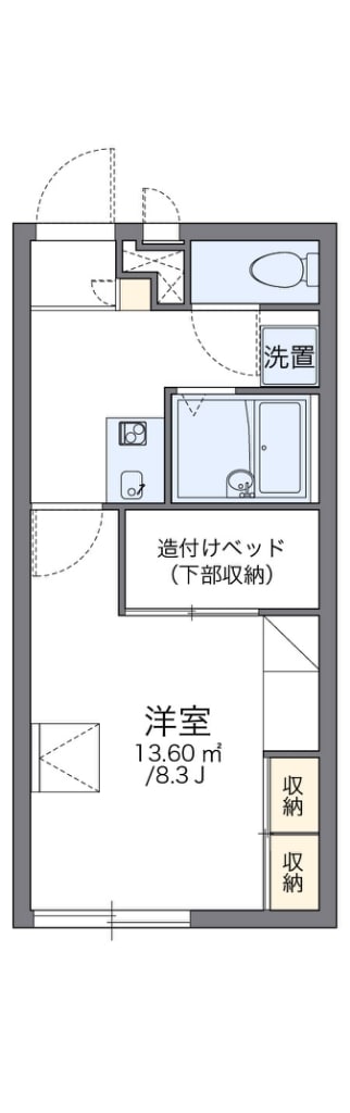 レオパレスＰａｄｄｙｆｉｅｌｄの物件間取画像