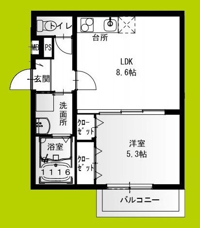 フジパレス堺もずV番館の物件間取画像