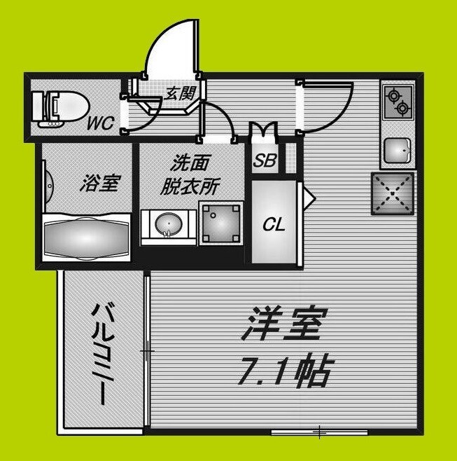 ハーモニーテラス生野西の物件間取画像