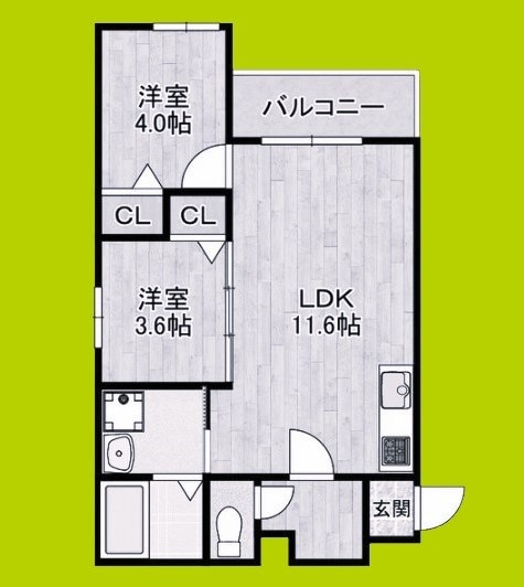 EST高見ノ里の物件間取画像