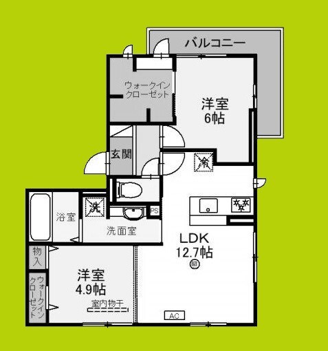 仮称D-ROOM新堂2丁目の物件間取画像