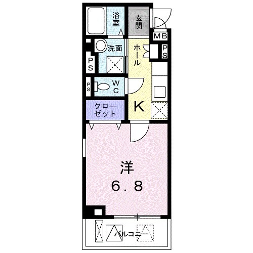 岡町駅 徒歩8分 3階の物件間取画像