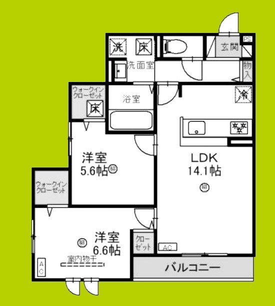 アルシオーネ初芝の物件間取画像