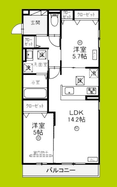 アルシオーネ初芝の物件間取画像