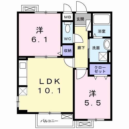 ディア　コート　（横小路町）の物件間取画像