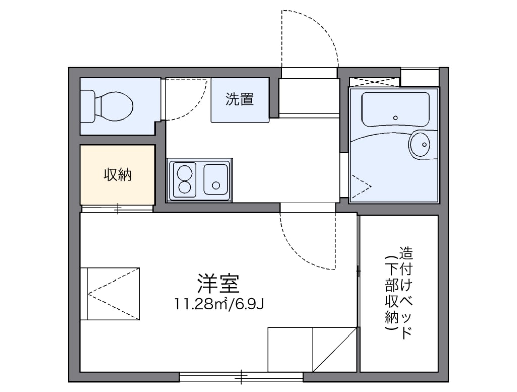 レオパレスアズール新大阪の物件間取画像