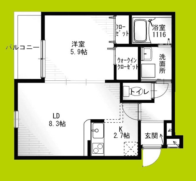 フジパレス上神田II番館の物件間取画像