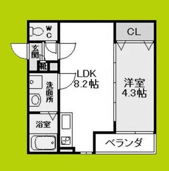 1er つばきIIIの物件間取画像