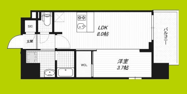 Luxe住吉公園の物件間取画像