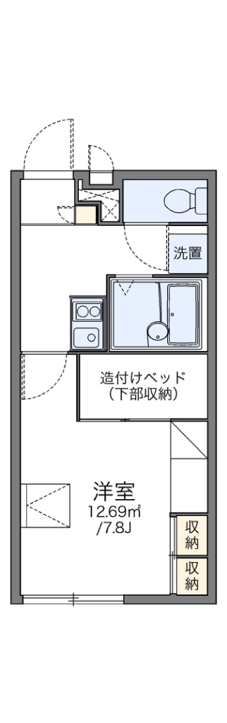 レオパレスＯｐｔｉｍ安満の物件間取画像