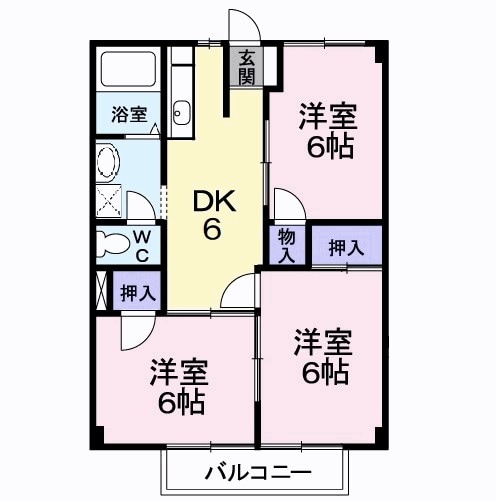 高安駅 徒歩7分 2階の物件間取画像