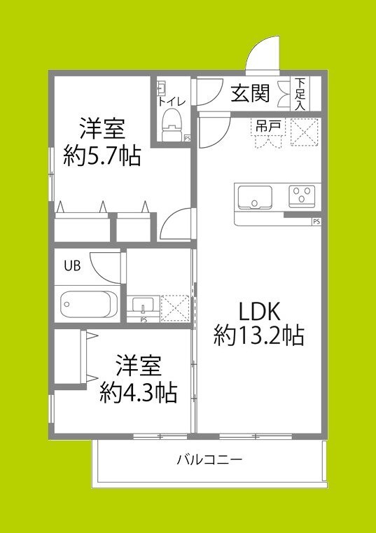 オーベル今里 northの物件間取画像