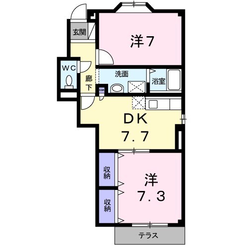 東貝塚駅 徒歩11分 2階の物件間取画像