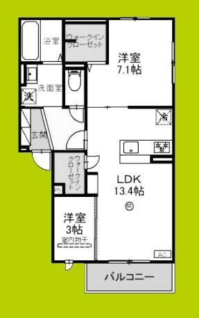 仮称D-ROOM北条1丁目の物件間取画像