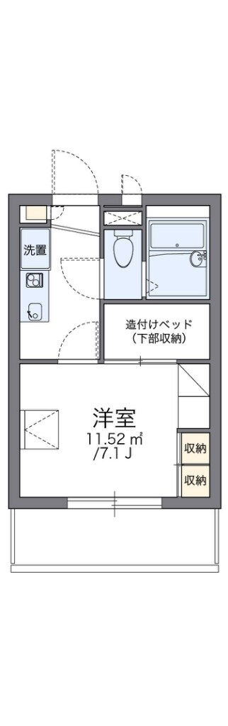 レオパレスセジュール新保の物件間取画像