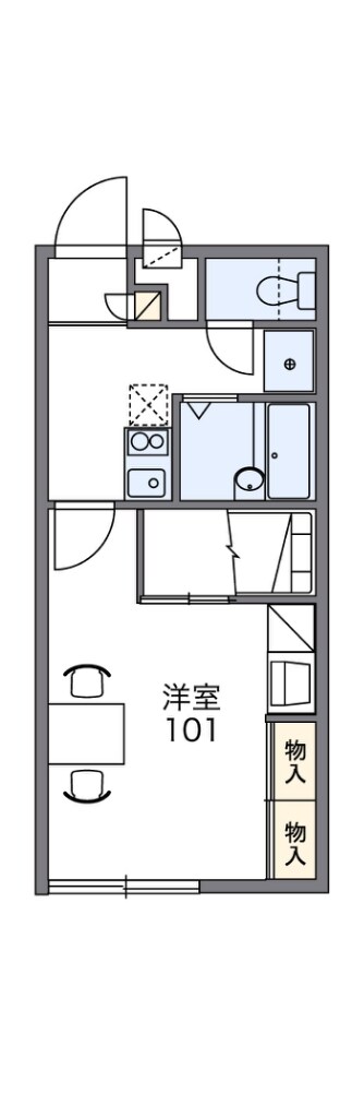 レオパレスプルメリアの物件間取画像