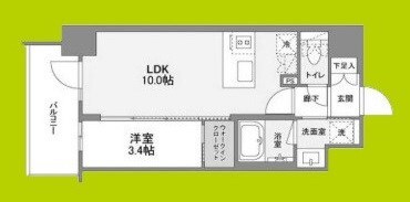 ズーノクルーズ江坂の物件間取画像