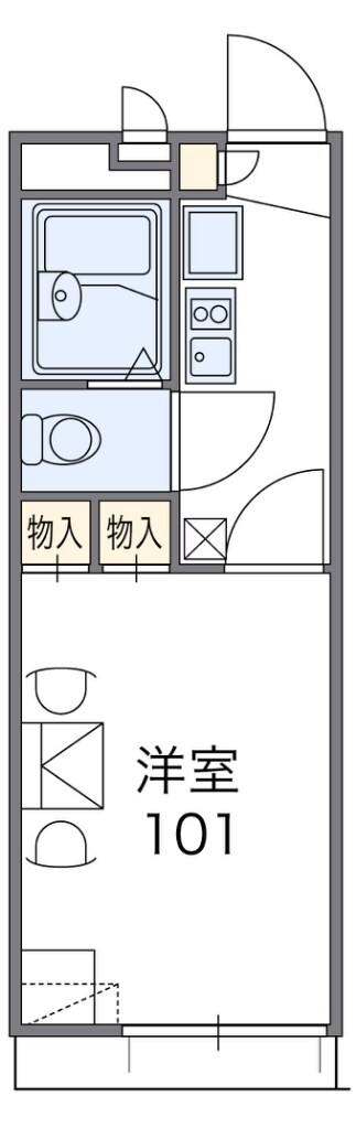 レオパレスピーチの物件間取画像