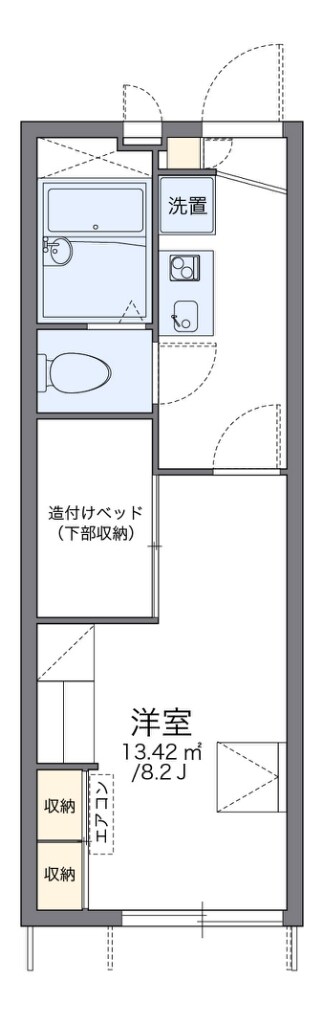 レオパレスフローラ須賀の物件間取画像