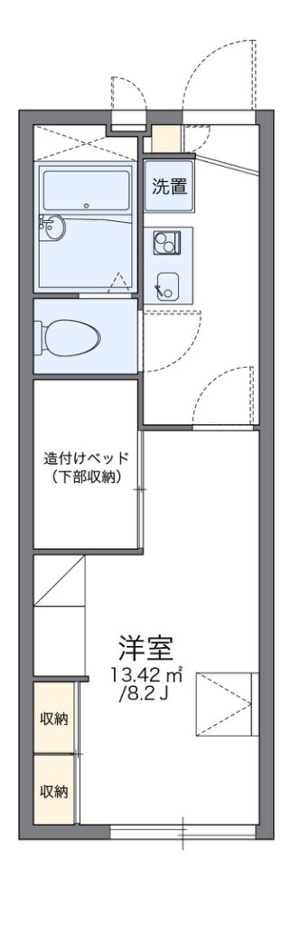 萩原天神駅 徒歩10分 1階の物件間取画像