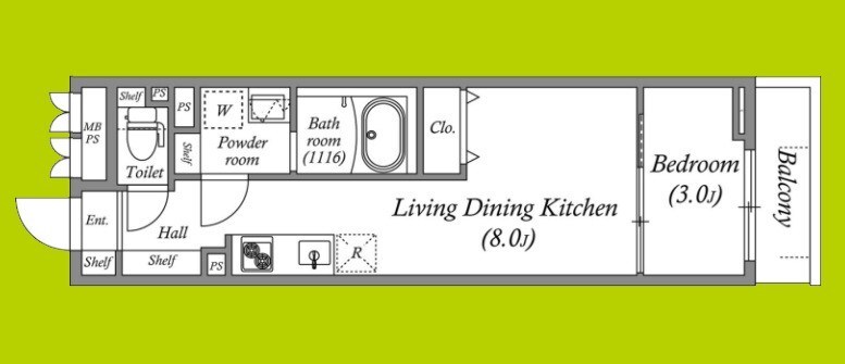 S-MOVE緑橋IIの物件間取画像