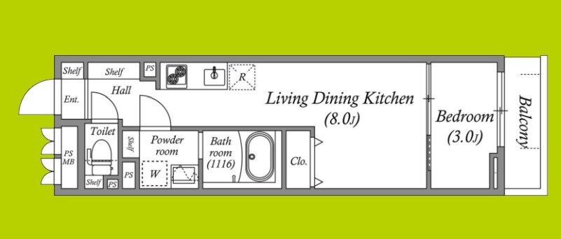 S-MOVE緑橋IIの物件間取画像