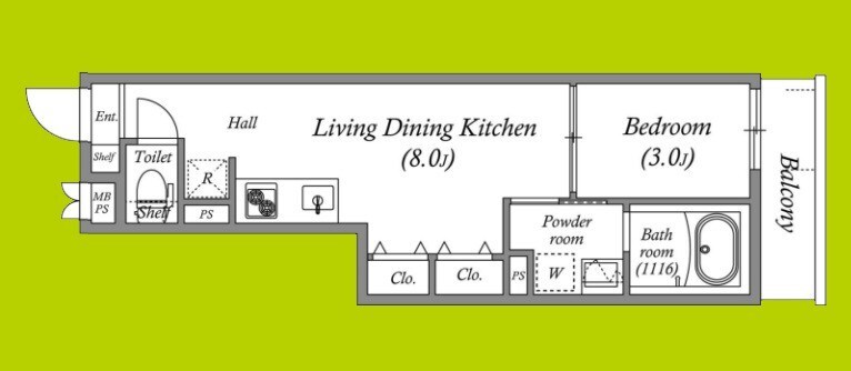 S-MOVE緑橋IIの物件間取画像