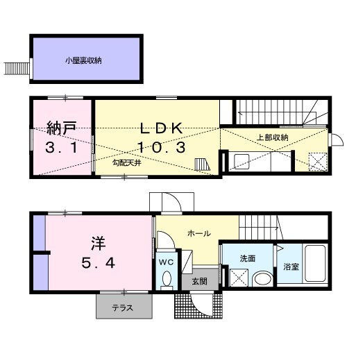 小松里町戸建てIIの物件間取画像