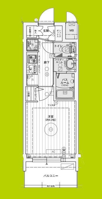 エステムコート大阪プリュームの物件間取画像