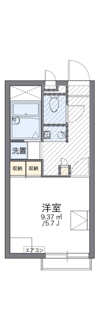 レオパレスセリバテール仁川の物件間取画像