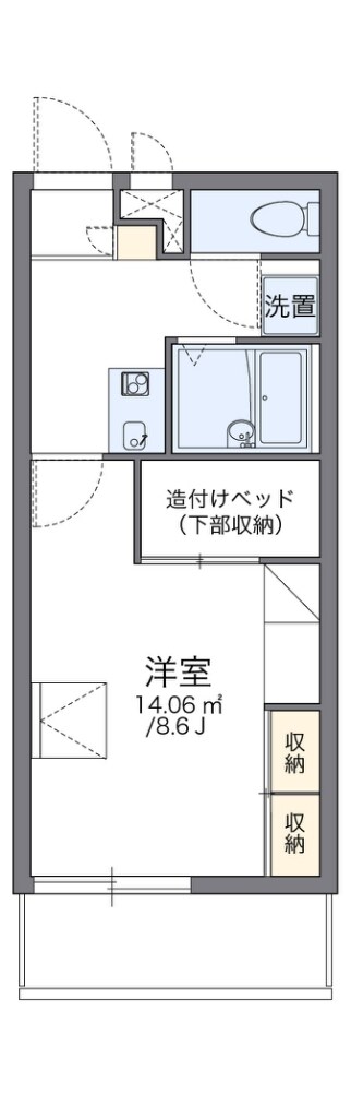 レオパレス松川の物件間取画像