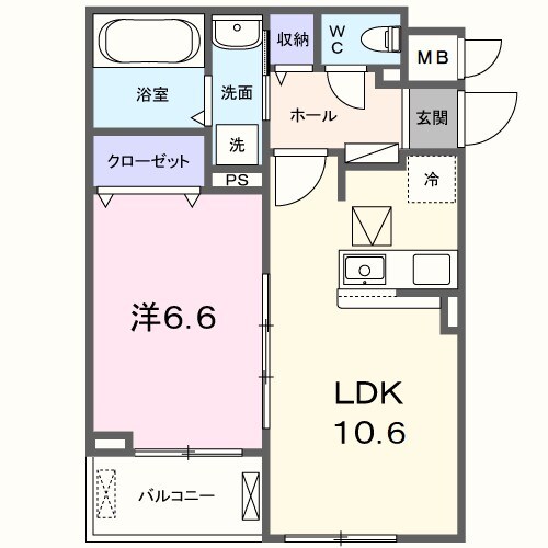 寝屋川市駅 徒歩17分 1階の物件間取画像