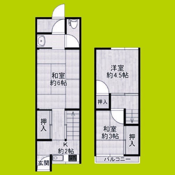 住吉区苅田テラスの物件間取画像