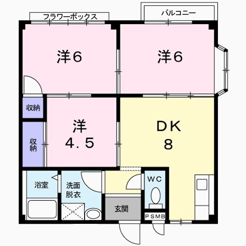 エルディムかわさきの物件間取画像