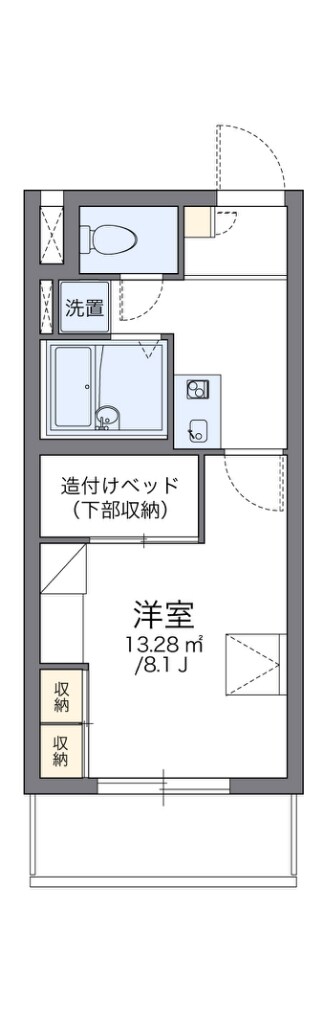 レオパレスチェリーロードの物件間取画像